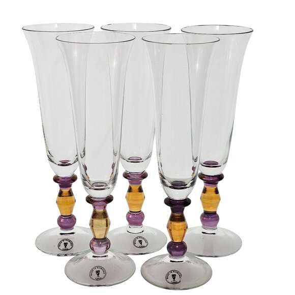 5 Mikasa Kensington Fluted Champagne Glasses 9